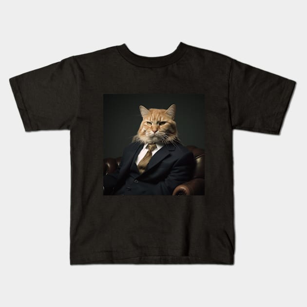 Mr. Cat Kids T-Shirt by Keciu's Shop